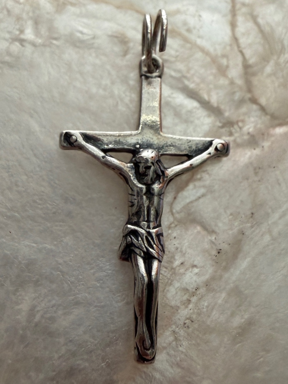 Vintage 925 Sterling Silver Crucifix Cross Pendant Catholic Jesus